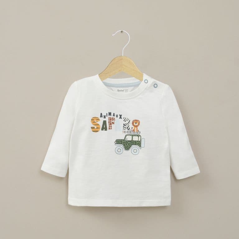 Polera Estampada Blanca Infant Nino Blanco 4 ANOS