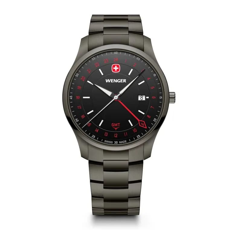 Reloj City GMT 42 correa acero negro Negro TALLA UNICA