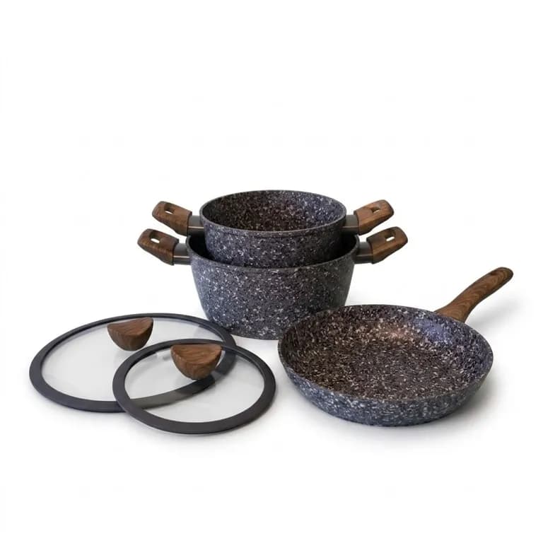 Set Bateria de Cocina Rokka 5 Piezas Ollas Sarten