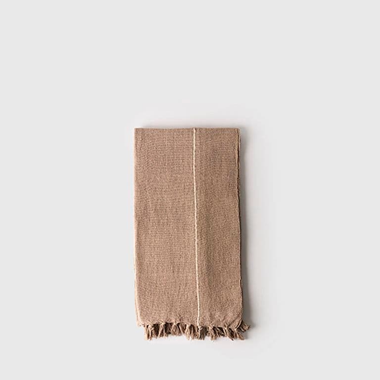 Piecera Mujer Lineas Punteadas 120 cm x 230 cm Beige 2 PLAZAS
