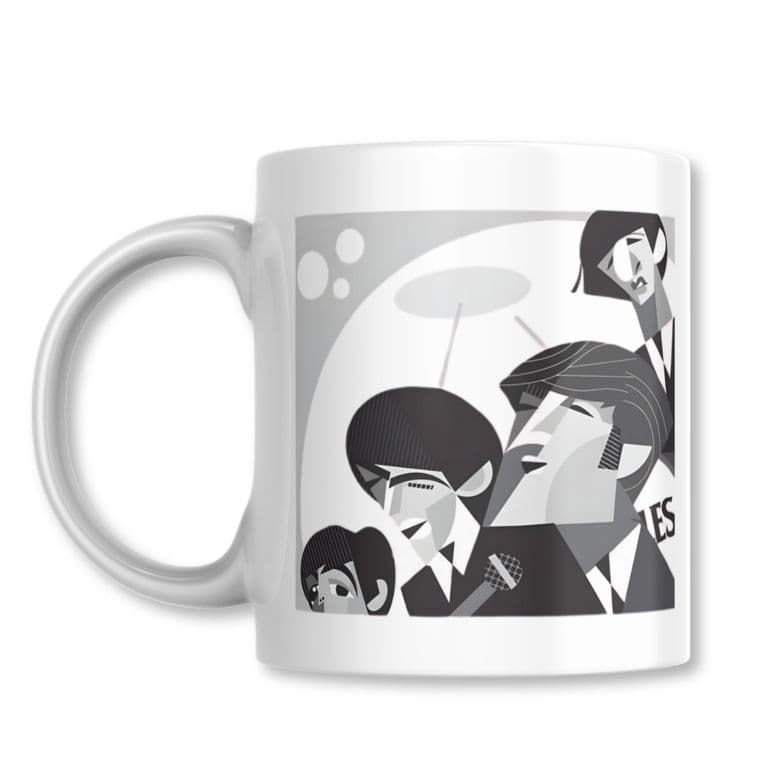 Tazon The Beatles Abstracto Taza Sublimada 325ml