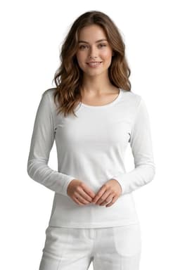Camiseta Invierno Mujer Forro Polar Elasticada Colores 301 Blanco M