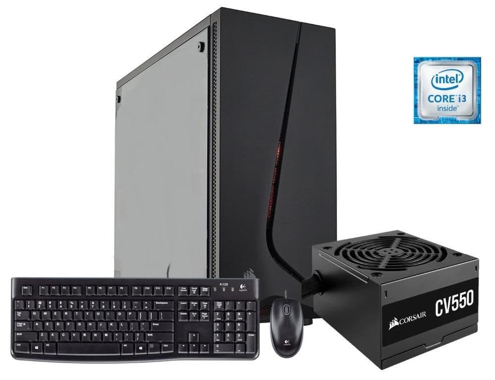 Desktop Intel Core I3-8100J 8GB 1 TB HDD  Corsair 5PEC-05 FreeDos Reacondicionado