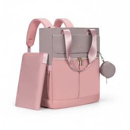 Bolso Maternal 2 en 1 Mochila y Bandolera con Cambiador - Rosa y Gris Gris Claro TALLA UNICA