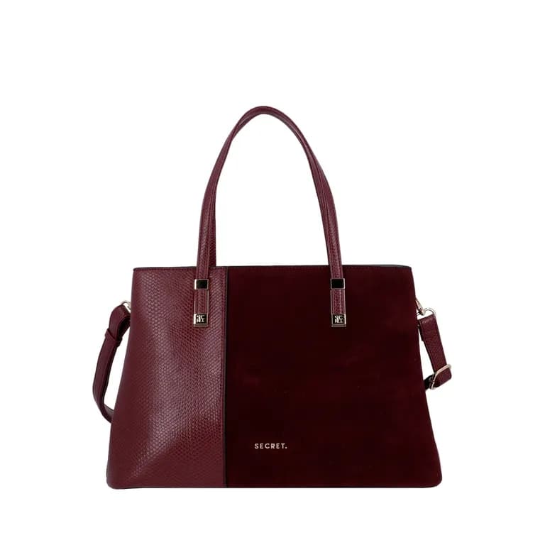 Cartera Tote Zagreb SC7 Mediana Burdeo Burdeos M