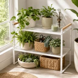 Soporte Metalico Doble Altura Blanco - Organizador de Logia 125