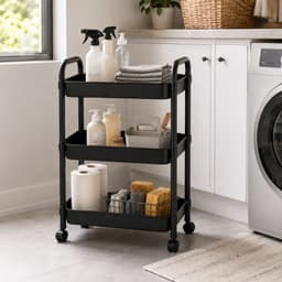 Organizador Con Rueda 3 Niveles Logia Negro Plastico