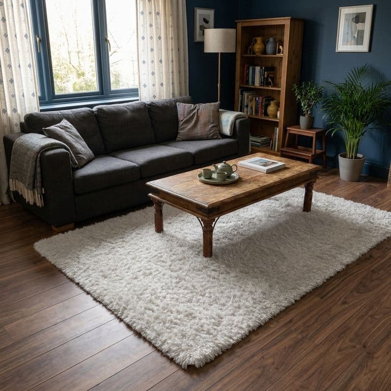 Alfombra Pelo Medio Blanco 150x200 cm Decorativa Living 026