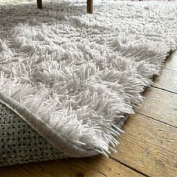 Alfombra 150x200 cm Pelo Medio Blanco Moderno para Living 026