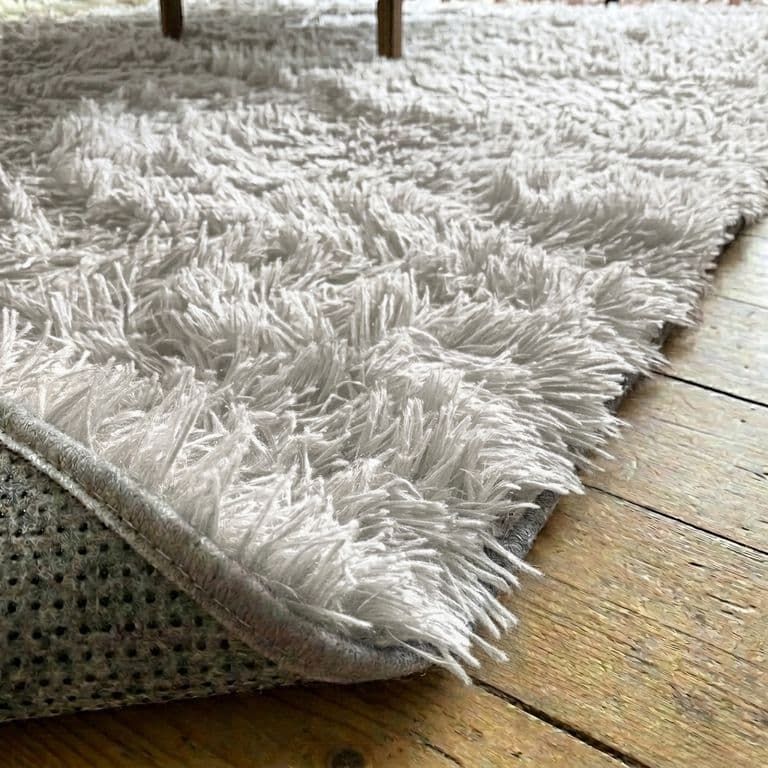 Alfombra 150x200 cm Pelo Medio Blanco Moderno para Living 026
