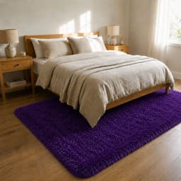 Alfombra Shaggy 150x200 cm Morado Decorativa Modelo 026