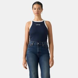 Polera Mujer Essential Racer Tank Azul Azul L