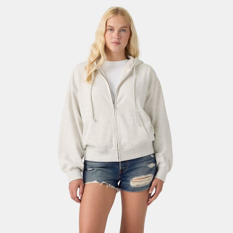 Poleron Mujer Everyday Full Zip Hoodie Gris Gris S