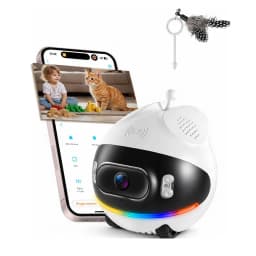 Camara Robot Gatos Monitoreo Ruedas Vision Nocturna 1080P Wifi