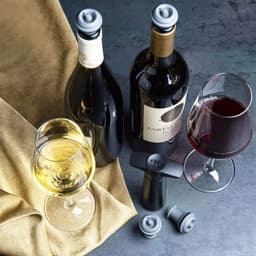 Bomba y Tapon de Vacio para Vino Negro