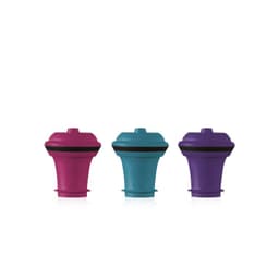 Set 3 Tapones de Vacio para Vino Colores