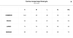 Camisa manga larga Street Azul S