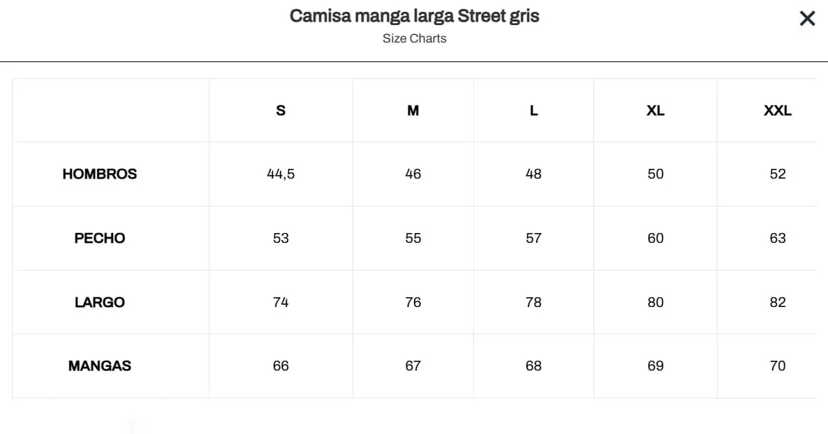 Camisa manga larga Street Azul S