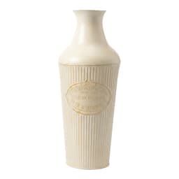 Florero Metalico Decorativo Estilo Vintage Clasico Alto L - Beige