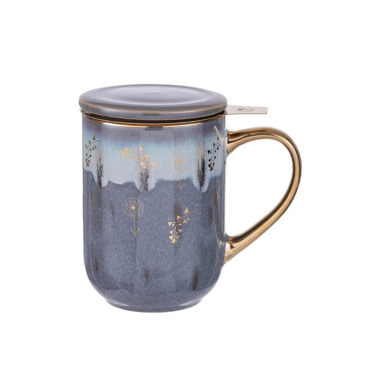Mug Bhoro Ceramica Blue Flowers 425 ml
