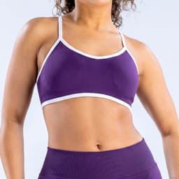 Peto Top Deportivo Seamless Bicolor Mujer Fitness Morado M/L