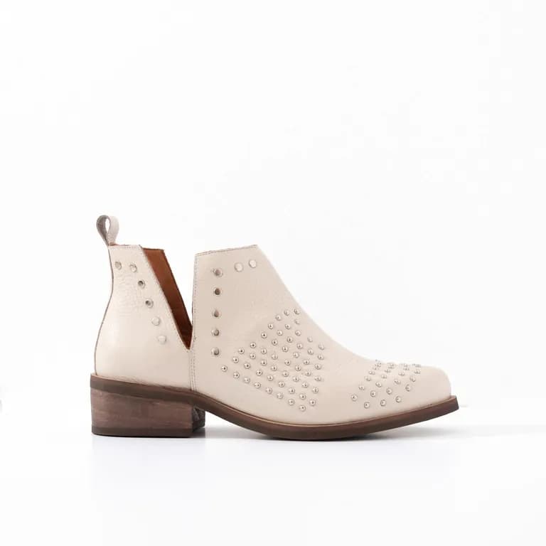 Botin Cuero Mujer Charra Beige Beige 39