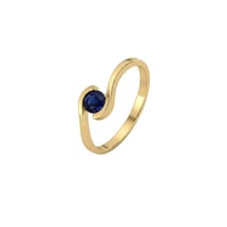 Anillo Oro Miel 18kt Ondas con Onix Rosa 21