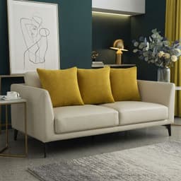 Funda Decorativa Plush Amarillo Texturizada Pack de 3 046