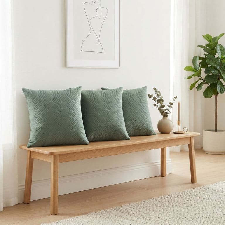 Funda Decorativa Plush Verde Texturizada Pack de 3 046 Calidad Premium