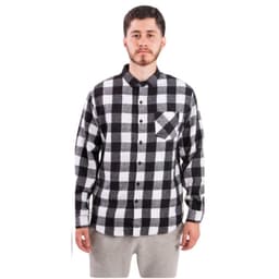 Camisa Hombre Lenadora A Cuadros Gruesa Manga Larga Diseno 0114 Negro XL