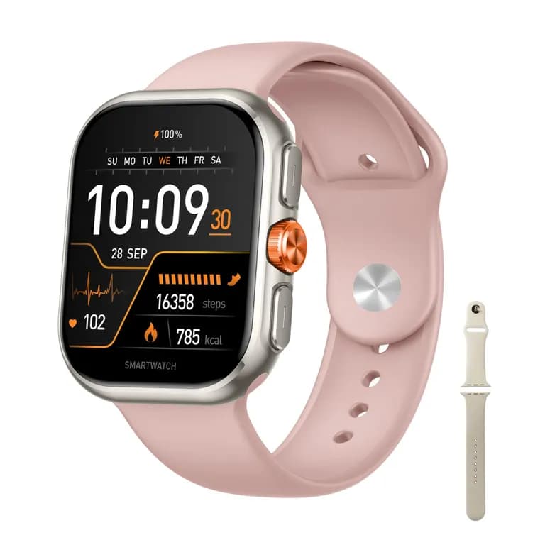 Smartwatch Reloj Inteligente URBAN Amoled Llamadas BT - Rosa claro Negro