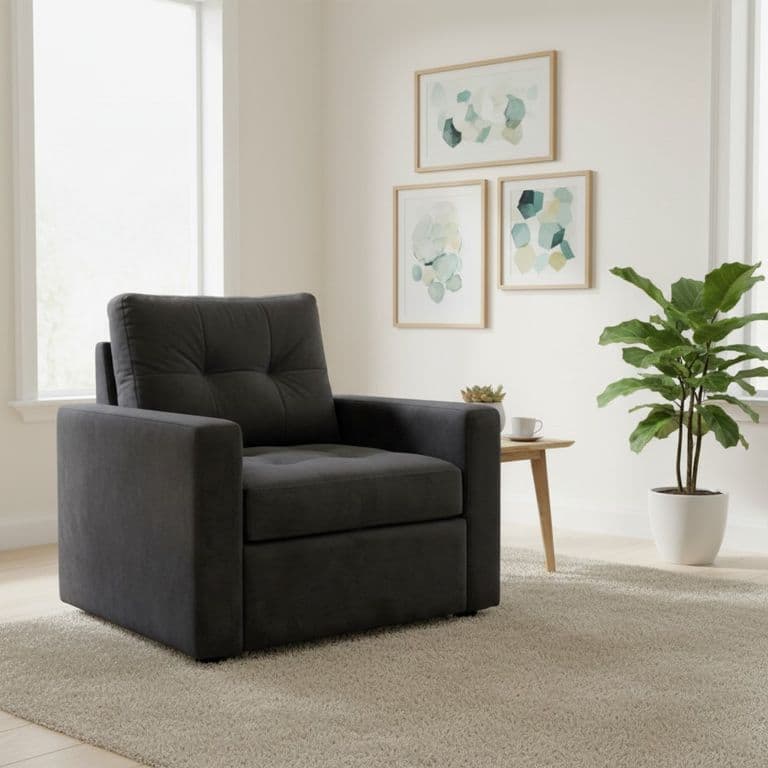 SOFA CAMA MILAN UN CUERPO FELPA GRIS OSCURO Gris oscuro