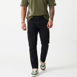 Pantalon Jeans Cargo Hombre Mosaico Negro 42