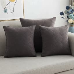Funda Decorativa Plush Gris Texturizada Pack de 3 046 Estilo Unico