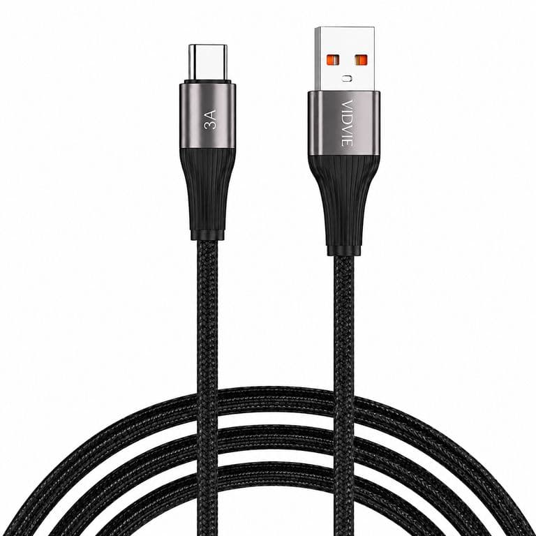 Cable Carga Rapida y Datos Tipo C 3m 3a V8 Trenzado Vidvie