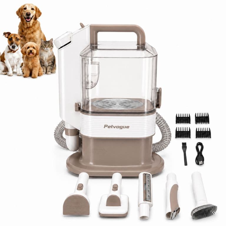 Kit de Aseo Para Mascotas Cortapelo y Aspiradora Perro Gato