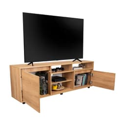 Rack Tv70 2 Puertas 55,0X160,0X35,2 Cm Cafe Claro