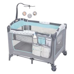 Cuna Corral EZ Rest Leaf Geo Azul claro