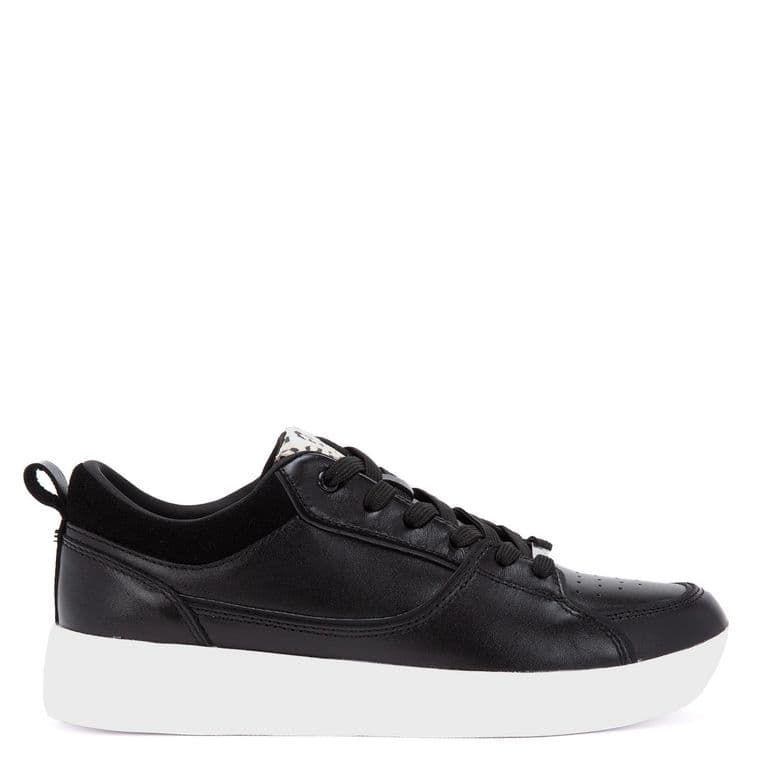 Zapatilla de cuero mujer negro Rosalia Negro 35