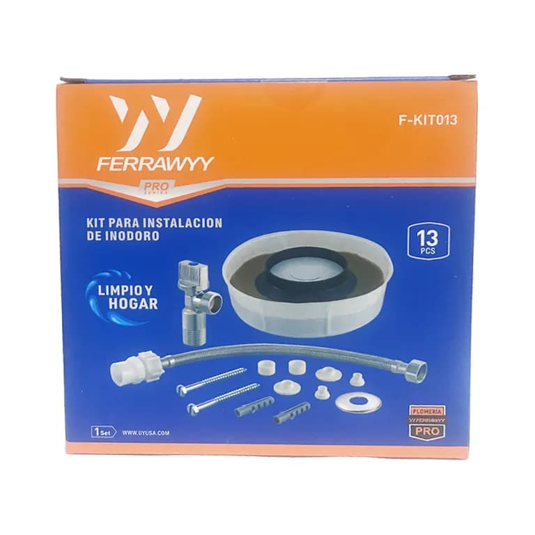 KIT PARA INSTALACION DE INODORO 13PCS FERRAWYY