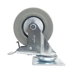 RUEDA INDUSTRIAL 4" GRIS CON FRENO