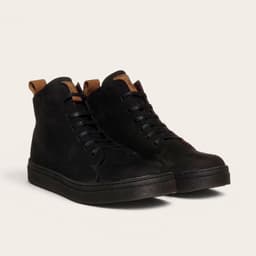 Zapatilla Altas de Cuero Manquehue - Negra/Negra Negro 42