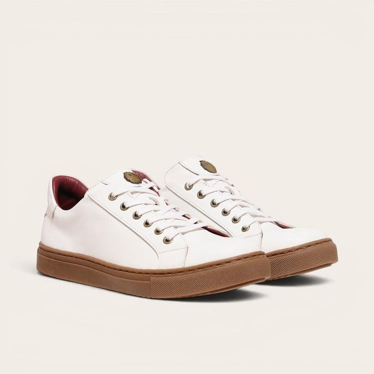 Zapatilla de Cuero Original Tronador - Blanco/Cristal Blanco 44