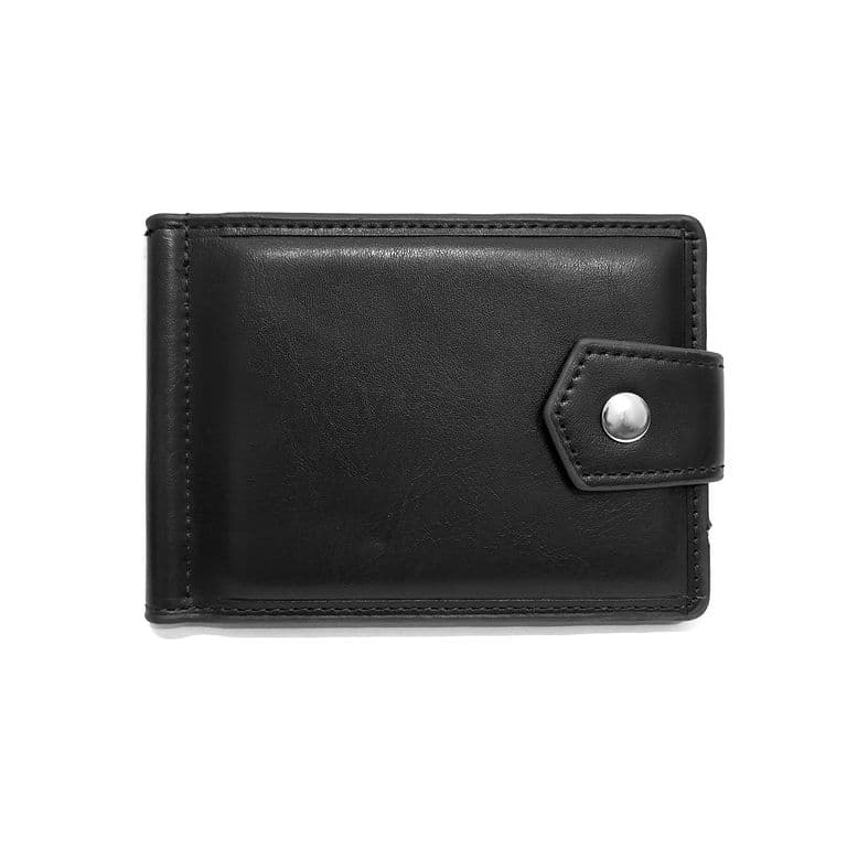 Billetera Portatarjetas Money Clip Click / De Hombre Negro TALLA UNICA