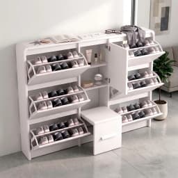Zapatero Organizador Doble con Banqueta y Enchufe 160cm