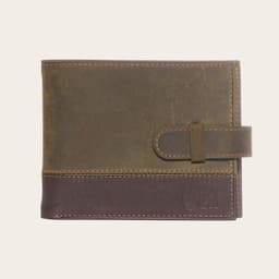 Billetera de Cuero Genuino con Pasador Dalcahue - Verde Verde TALLA UNICA