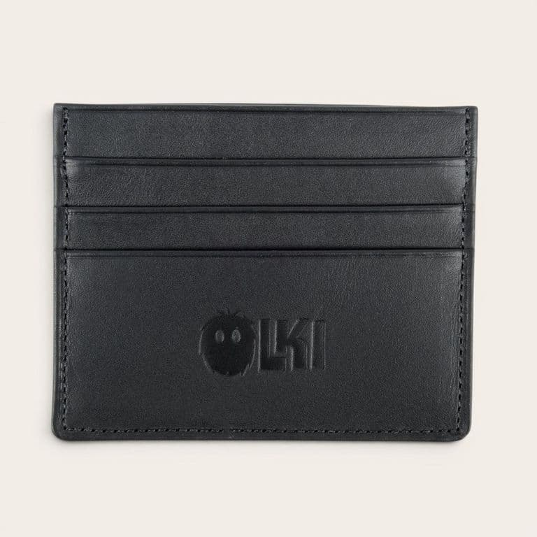 Billetera Tarjetero de Cuero Rapel - Negro Negro TALLA UNICA