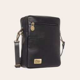 Bandolera de Cuero Natural Cautin - Negro Negro TALLA UNICA