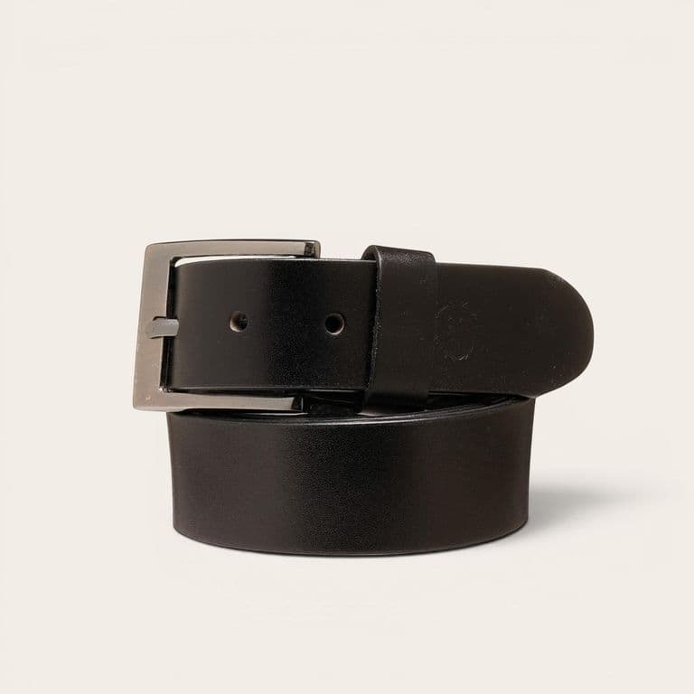 Cinturon Casual Liso Cuero Genuino Peumo - Negro Negro 120