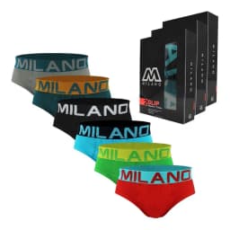 Slip Calzoncillo Algodon Milano 6 Pack Multicolor L